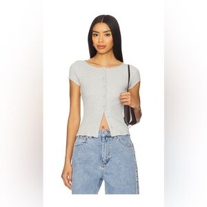 Free People Most Wanted Cardi in Light Heather Grey